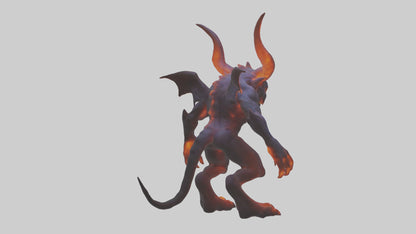 3D model Glowing demon model VR / AR / low-poly