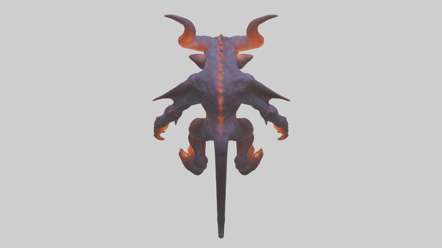 3D model Glowing demon model VR / AR / low-poly