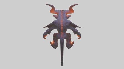 3D model Glowing demon model VR / AR / low-poly