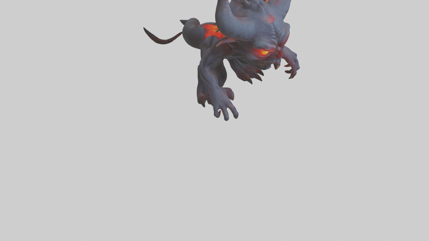 3D model Glowing eyed demon model VR / AR / low-poly