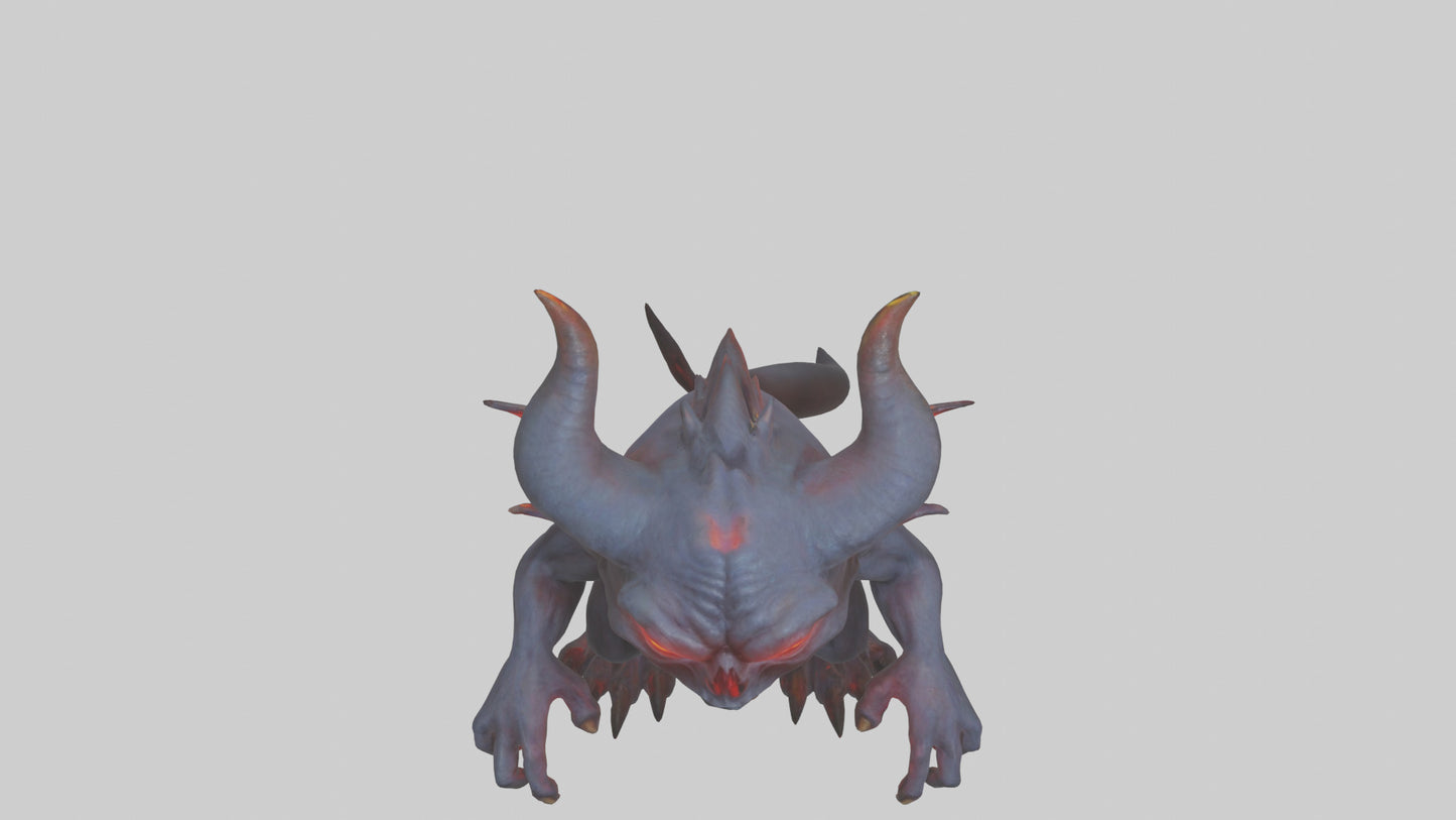 3D model Glowing eyed demon model VR / AR / low-poly