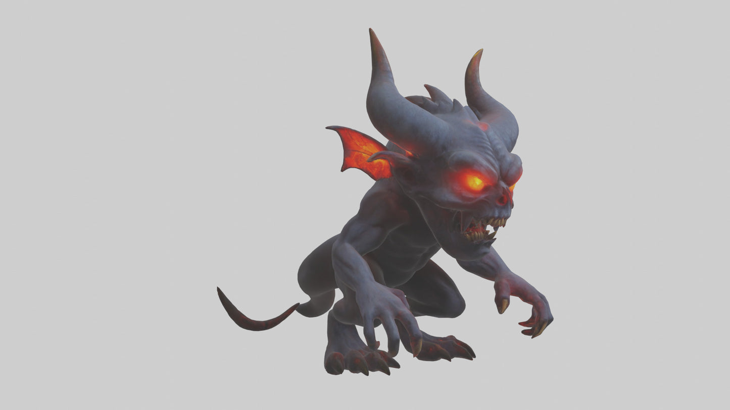 3D model Glowing eyed demon model VR / AR / low-poly