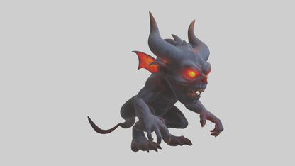 3D model Glowing eyed demon model VR / AR / low-poly