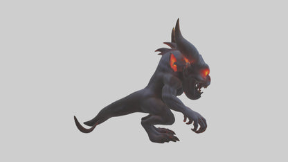 3D model Glowing eyed demon model VR / AR / low-poly