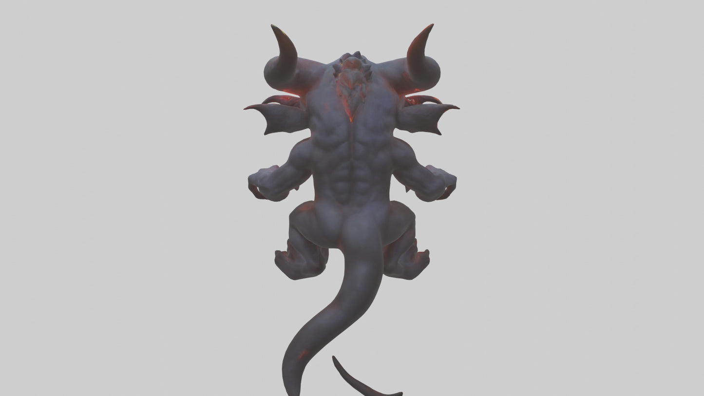 3D model Glowing eyed demon model VR / AR / low-poly