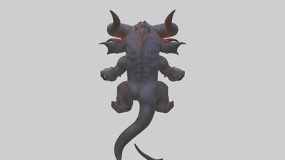 3D model Glowing eyed demon model VR / AR / low-poly