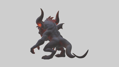 3D model Glowing eyed demon model VR / AR / low-poly