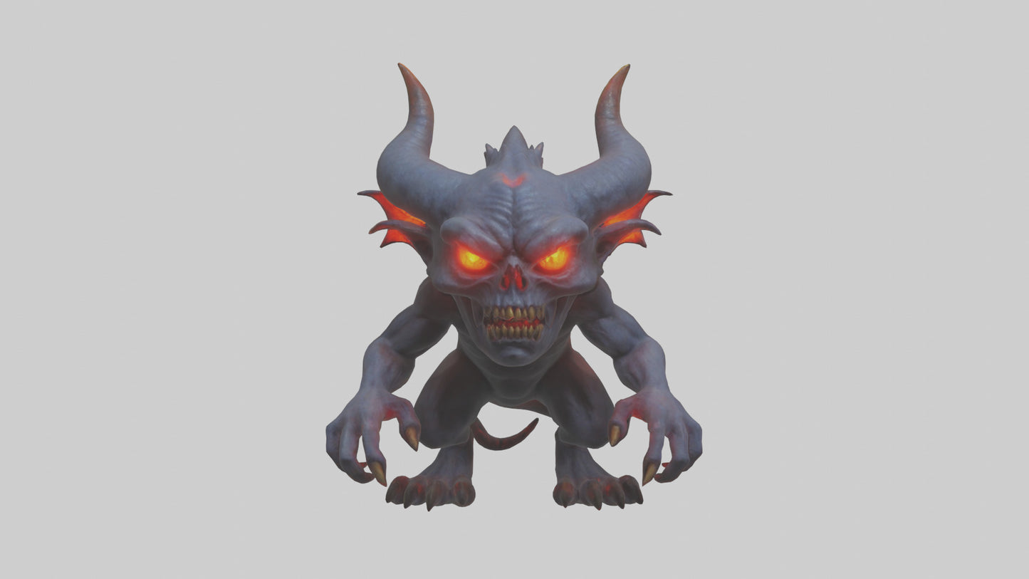 3D model Glowing eyed demon model VR / AR / low-poly