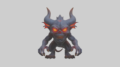 3D model Glowing eyed demon model VR / AR / low-poly