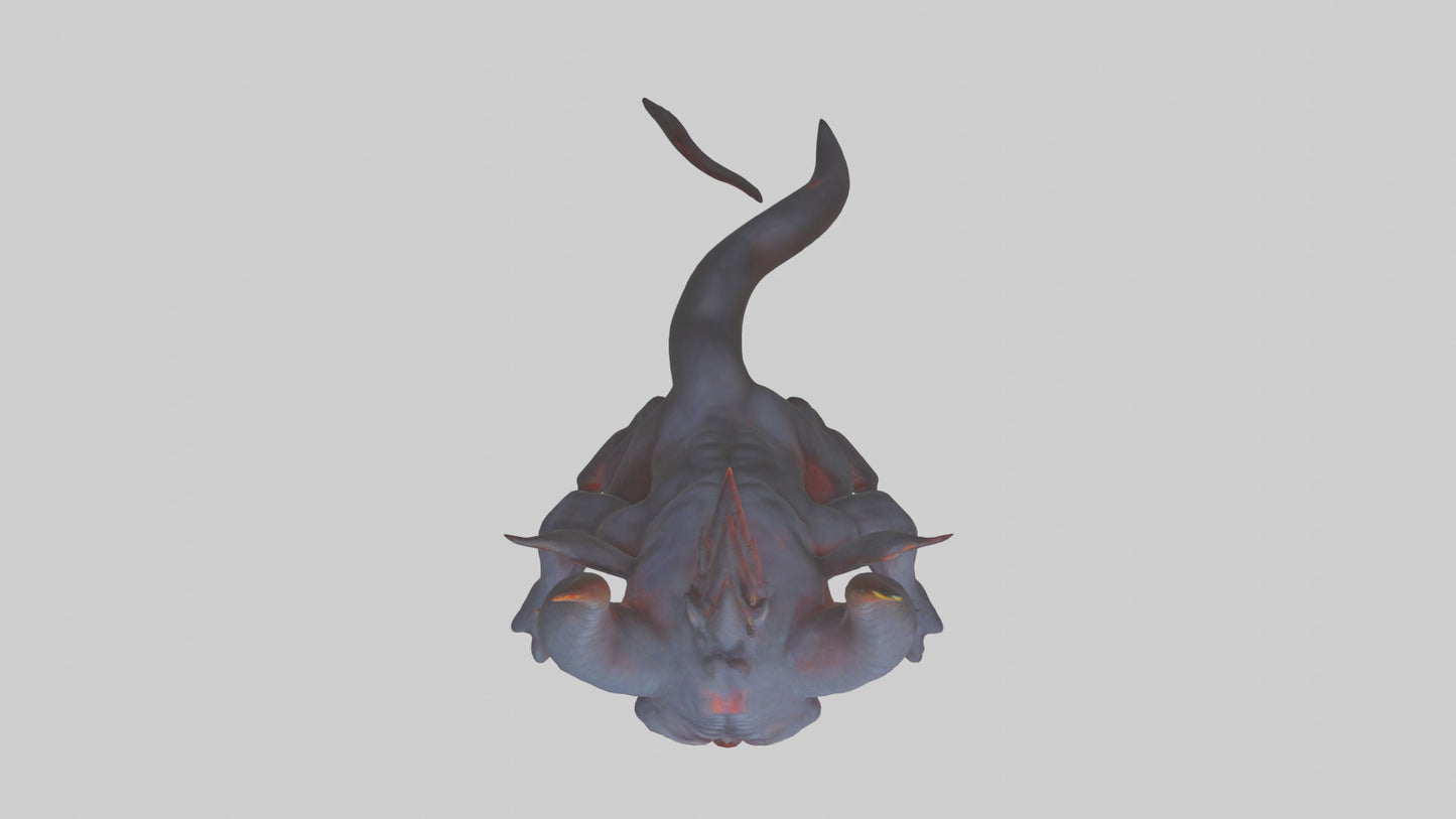 3D model Glowing eyed demon model VR / AR / low-poly