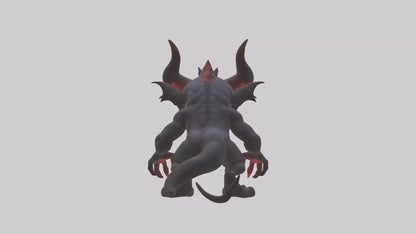 3D model Glowing eyed demon model VR / AR / low-poly