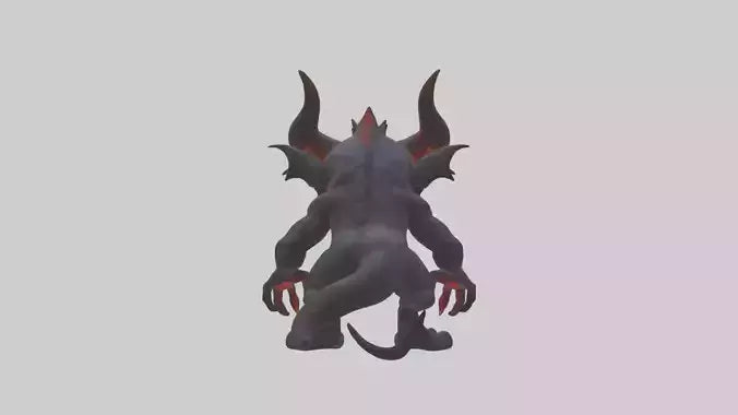 3D model Glowing eyed demon model VR / AR / low-poly