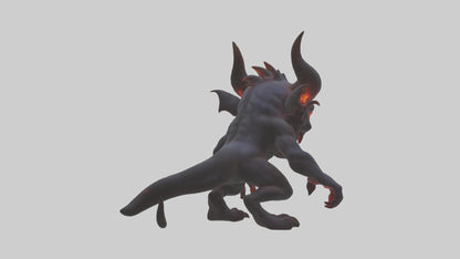 3D model Glowing eyed demon model VR / AR / low-poly