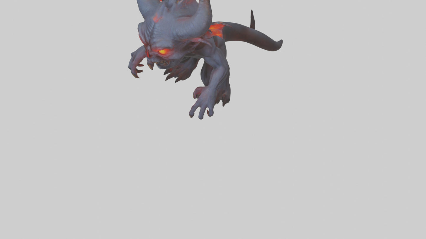 3D model Glowing eyed demon model VR / AR / low-poly