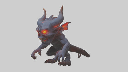 3D model Glowing eyed demon model VR / AR / low-poly