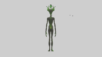 3D model Glowingeyed entity model VR / AR / low-poly