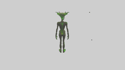 3D model Glowingeyed entity model VR / AR / low-poly