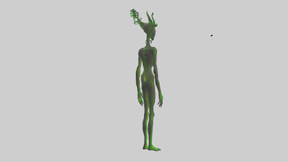 3D model Glowingeyed entity model VR / AR / low-poly