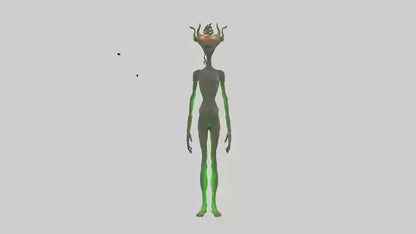 3D model Glowingeyed entity model VR / AR / low-poly