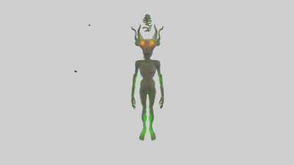 3D model Glowingeyed entity model VR / AR / low-poly