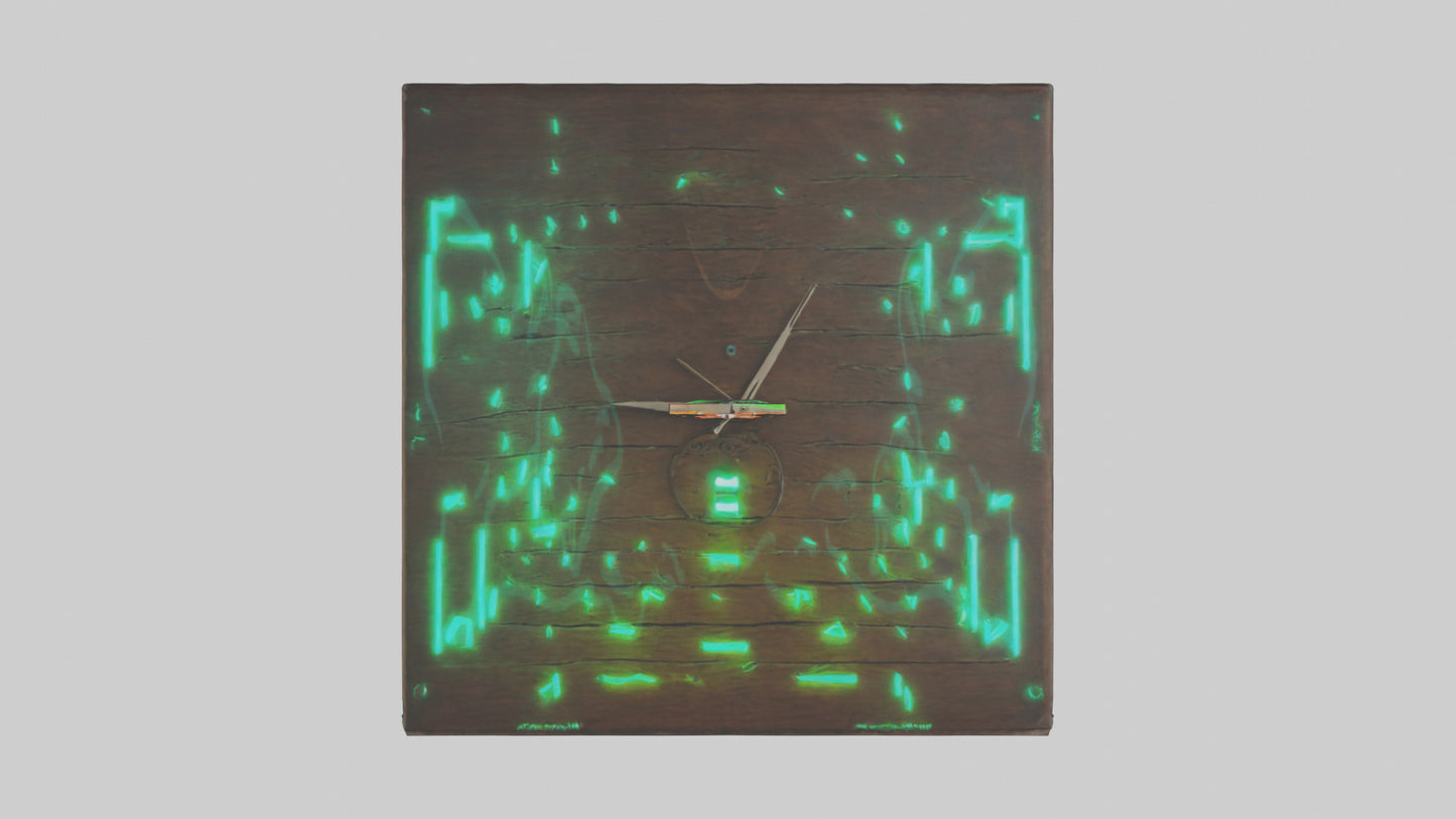 GlowintheDark Wall Clock model VR / AR / low-poly