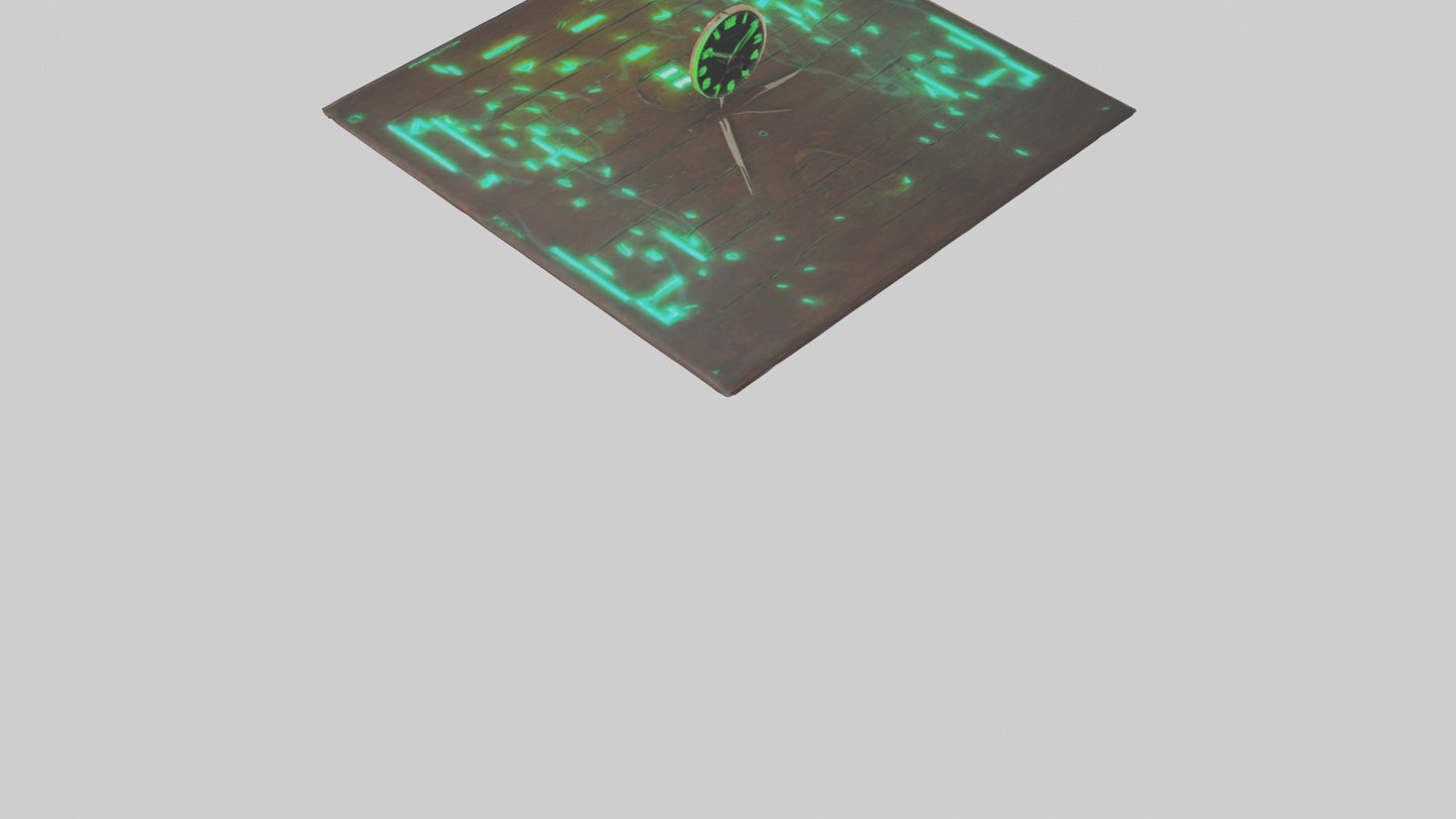 GlowintheDark Wall Clock model VR / AR / low-poly