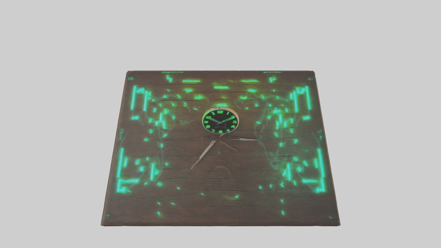 GlowintheDark Wall Clock model VR / AR / low-poly