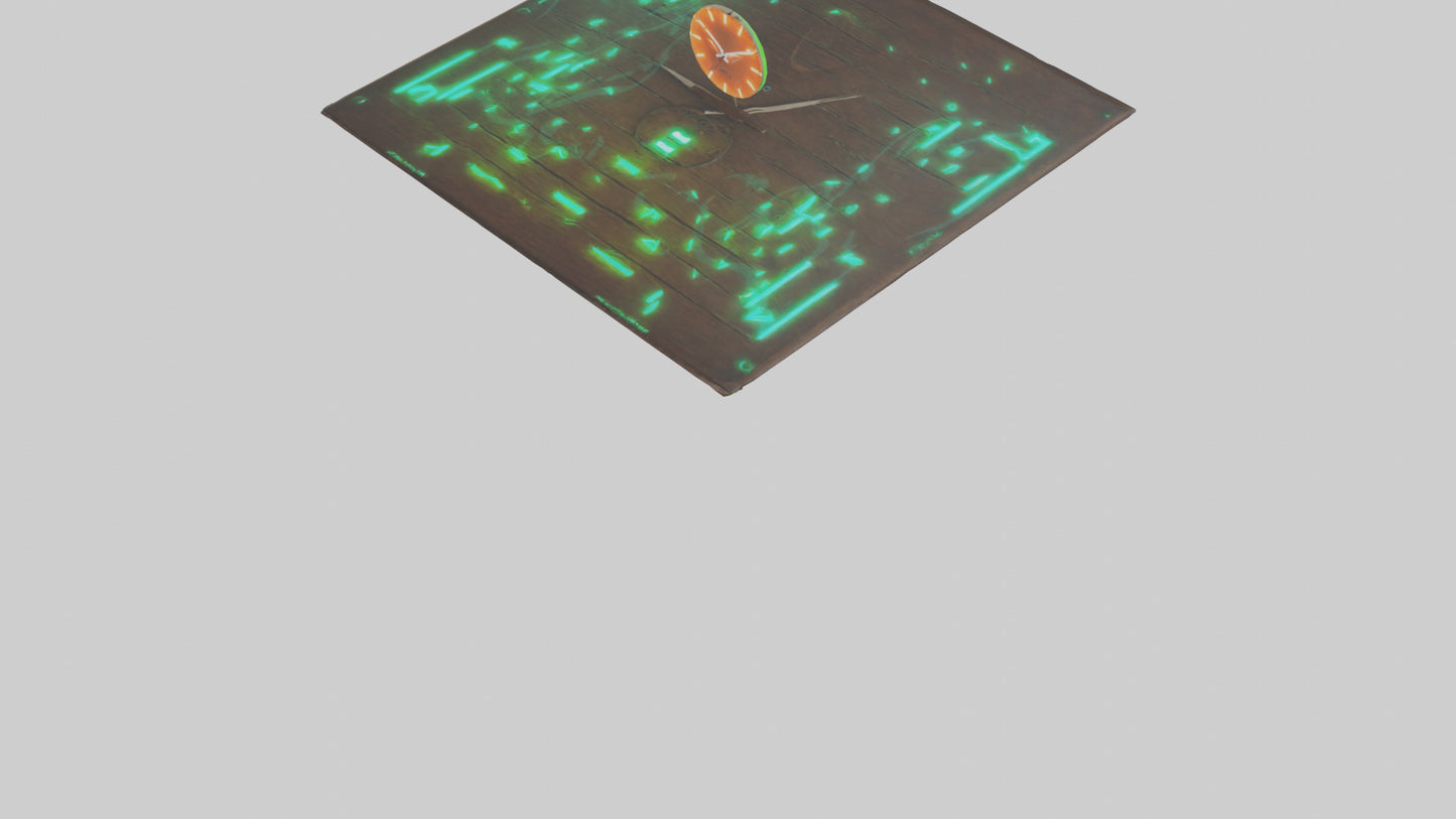 GlowintheDark Wall Clock model VR / AR / low-poly