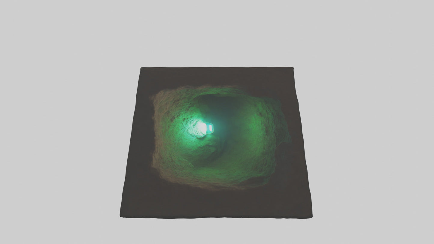 Glowworm lighting cave model VR / AR / low-poly