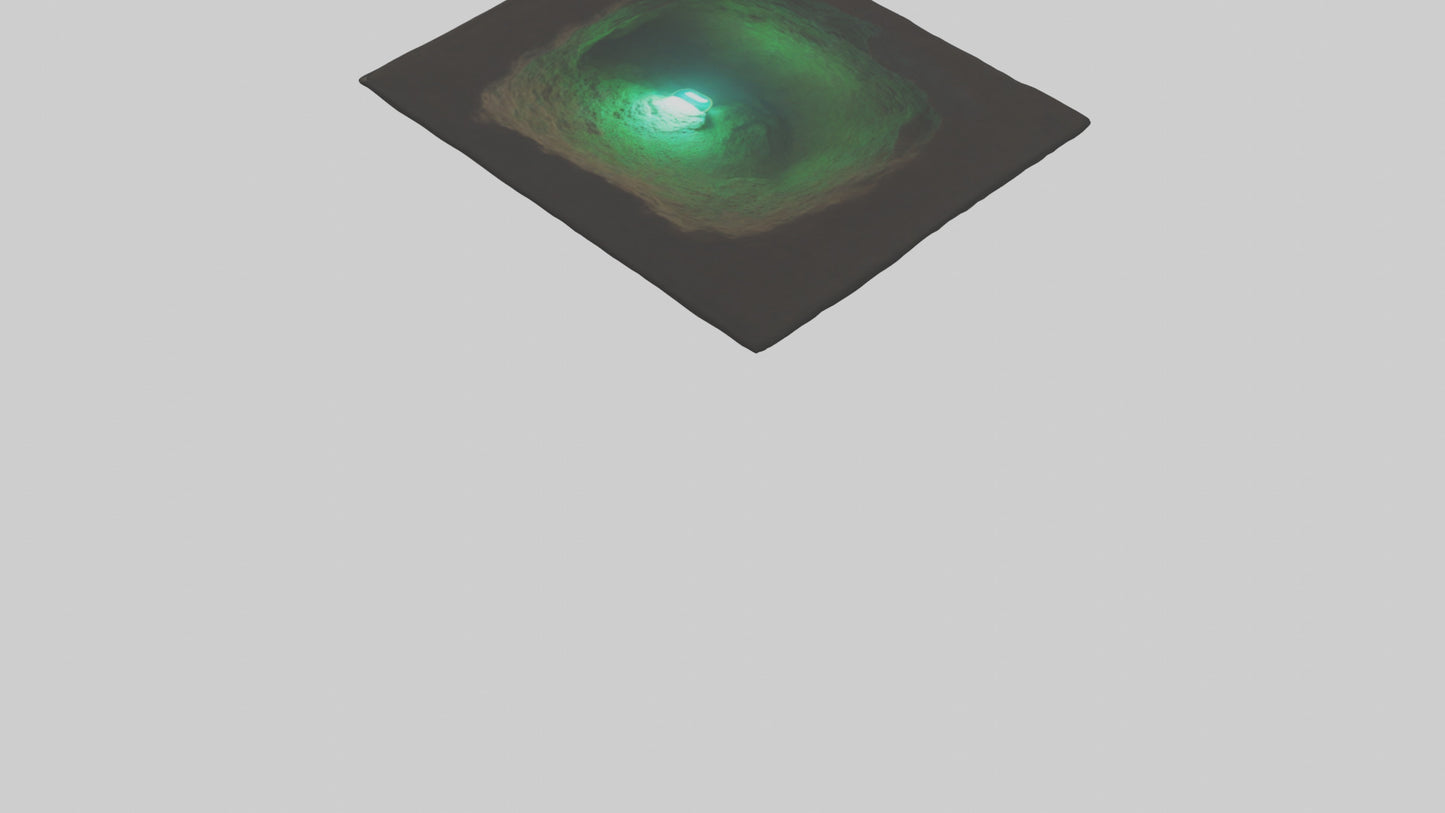 Glowworm lighting cave model VR / AR / low-poly