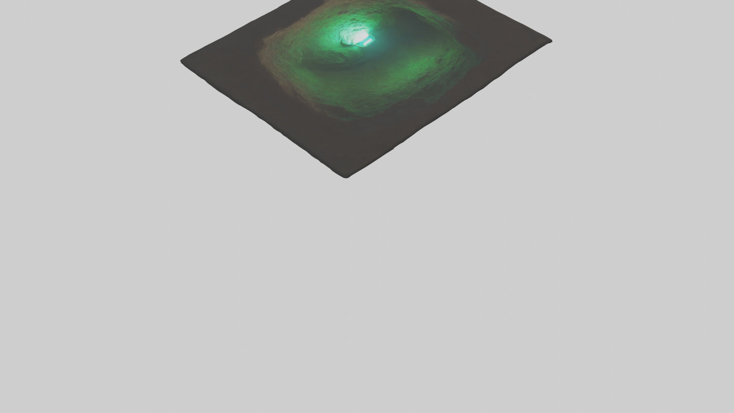 Glowworm lighting cave model VR / AR / low-poly