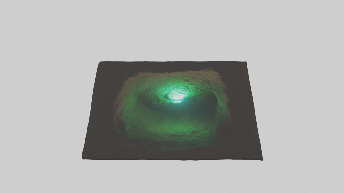 Glowworm lighting cave model VR / AR / low-poly