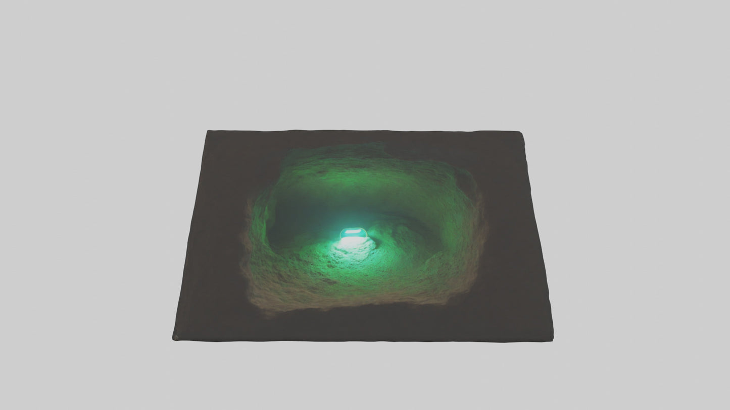 Glowworm lighting cave model VR / AR / low-poly