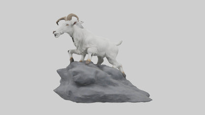 3D model Goat climbing rocks model VR / AR / low-poly