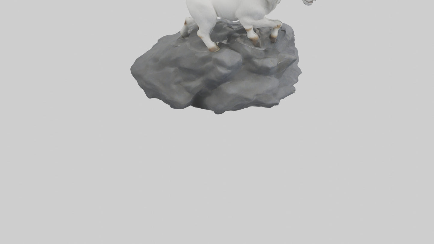 3D model Goat climbing rocks model VR / AR / low-poly