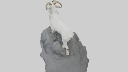 3D model Goat climbing rocks model VR / AR / low-poly
