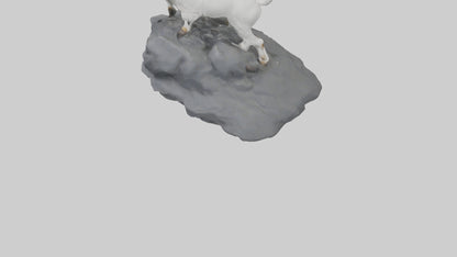 3D model Goat climbing rocks model VR / AR / low-poly