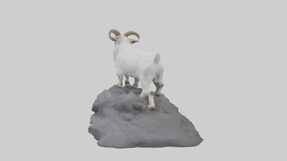 3D model Goat climbing rocks model VR / AR / low-poly