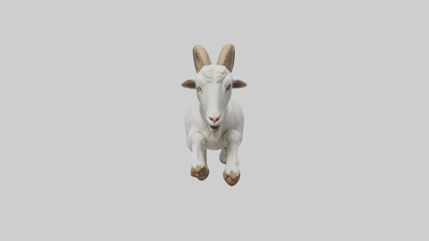 Goat Hopping Model VR / AR / low-poly