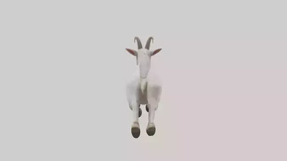 3D model Goat hopping model VR / AR / low-poly