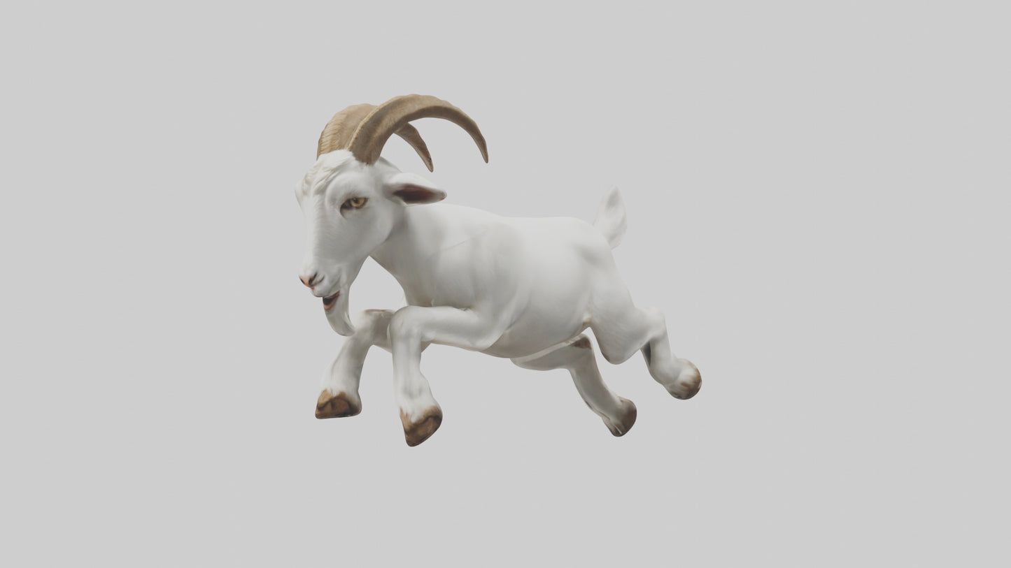 Goat Hopping Model VR / AR / low-poly