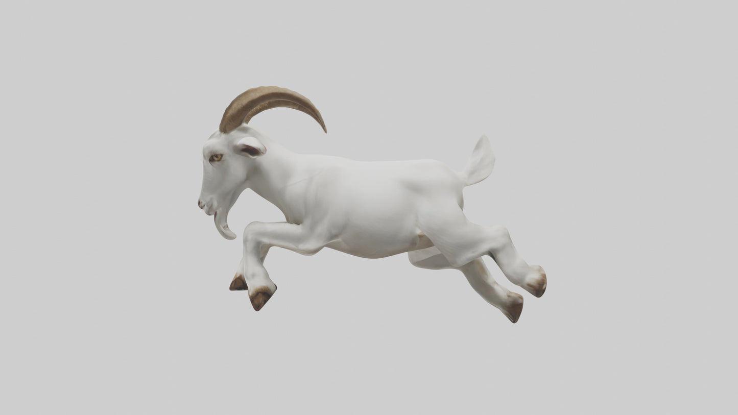 Goat Hopping Model VR / AR / low-poly