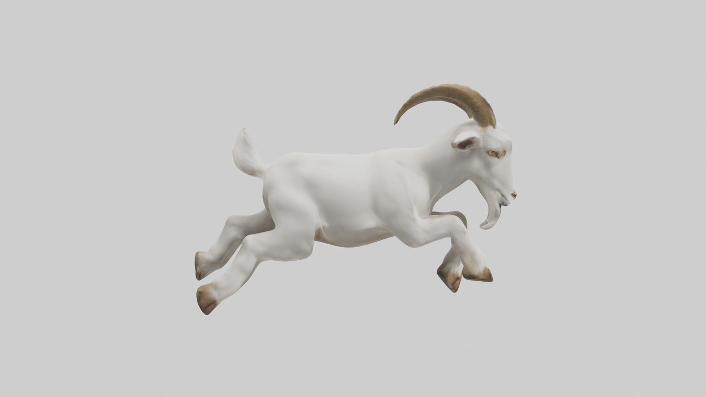 Goat Hopping Model VR / AR / low-poly