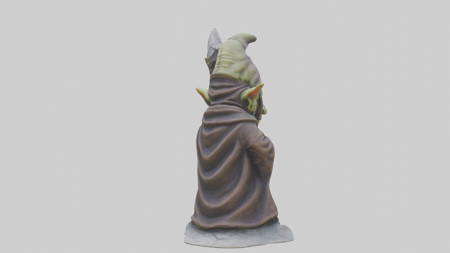 Goblin Sorcerer statue model VR / AR / low-poly