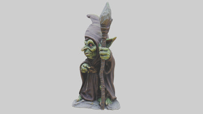 Goblin Sorcerer statue model VR / AR / low-poly