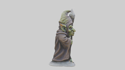 Goblin Sorcerer statue model VR / AR / low-poly