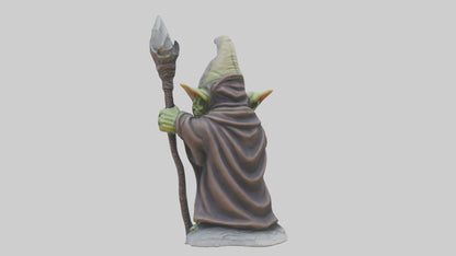 Goblin Sorcerer statue model VR / AR / low-poly