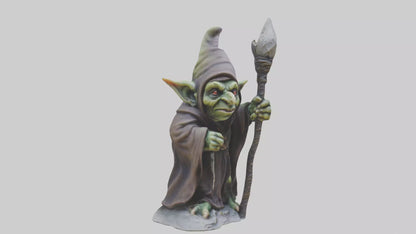 Goblin Sorcerer statue model VR / AR / low-poly
