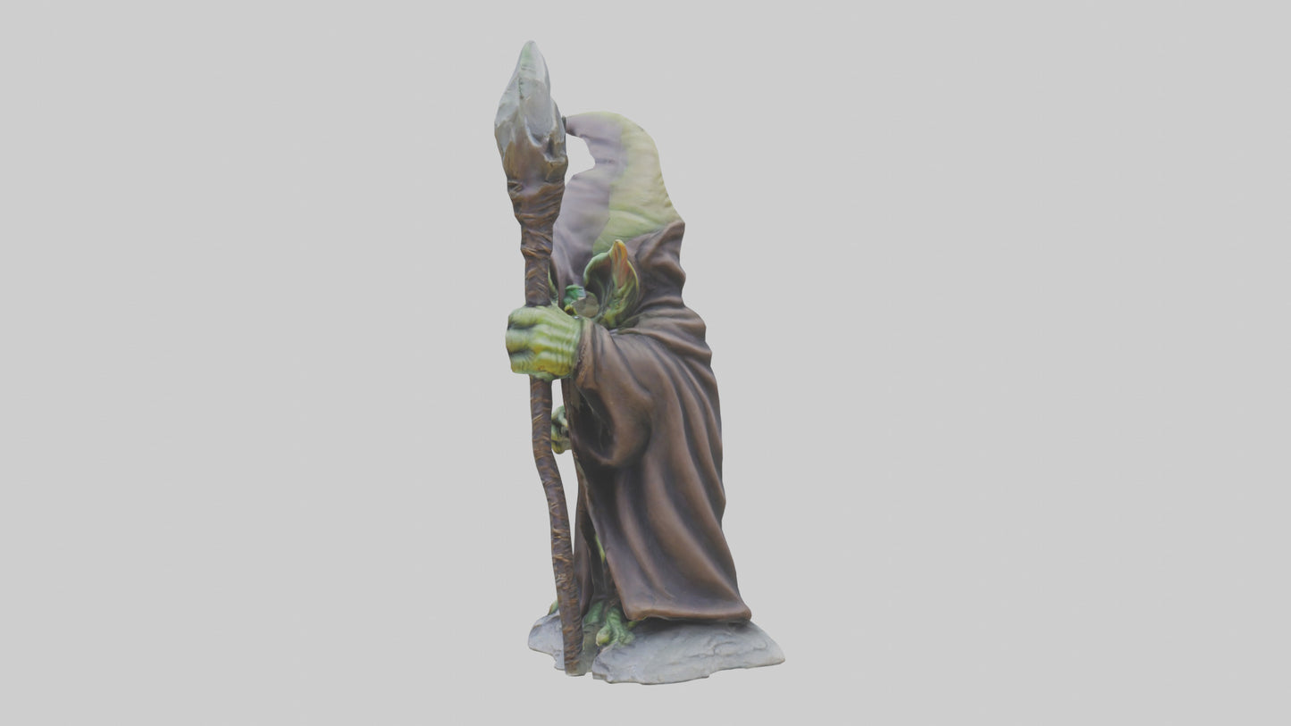 Goblin Sorcerer statue model VR / AR / low-poly