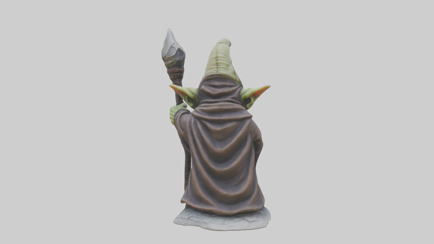 Goblin Sorcerer statue model VR / AR / low-poly
